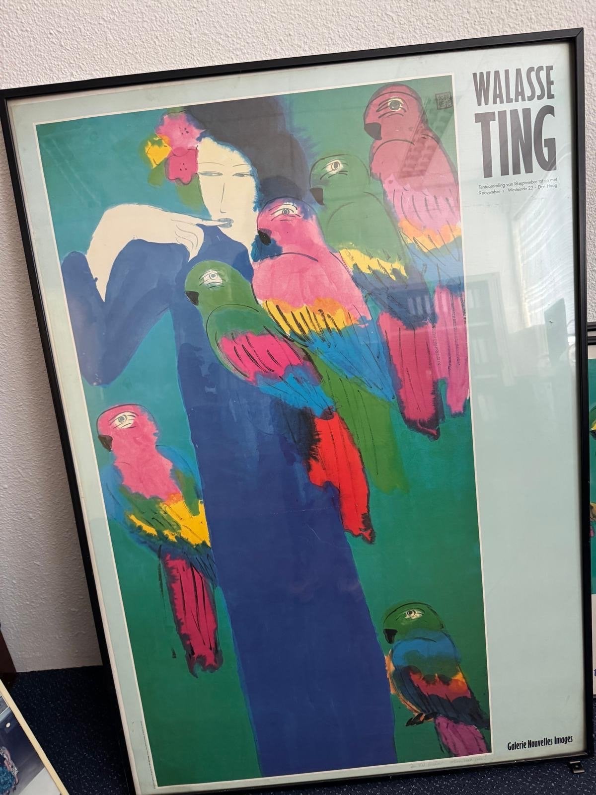 Walasse Ting Posters - Set van 3 ingelijste kunstprints, Papier/karton, Ophalen of Verzenden, Print, Dieren