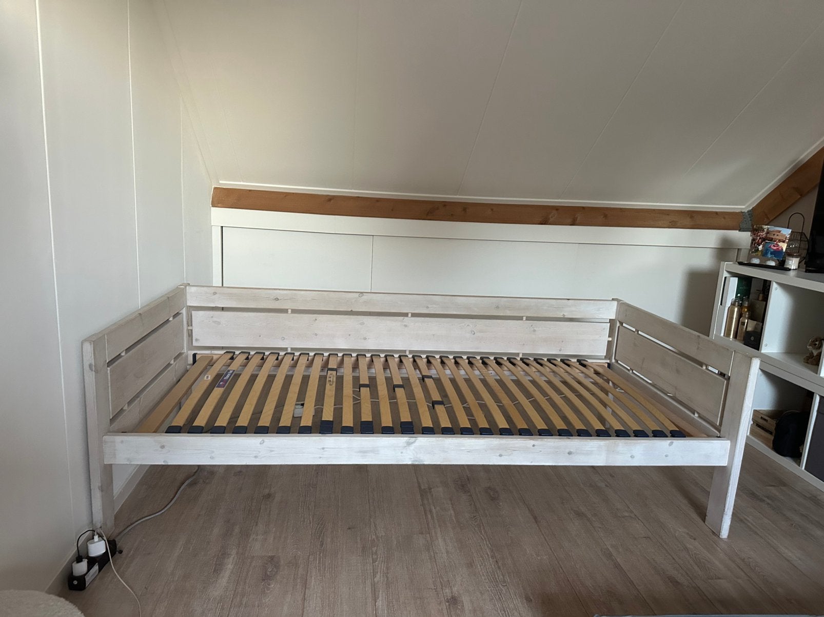 Lifetime bed 90x200 cm – Whitewash, Ophalen, Gebruikt, 90 cm, Eenpersoons