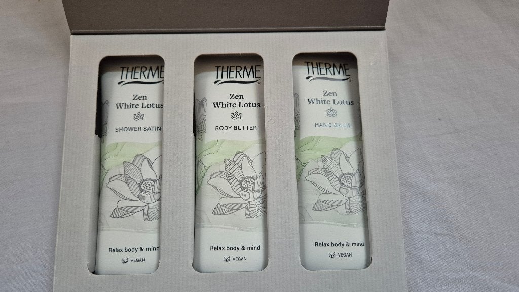 Therme verzorgingsset, Ophalen of Verzenden, Nieuw, Bodylotion, Crème of Olie