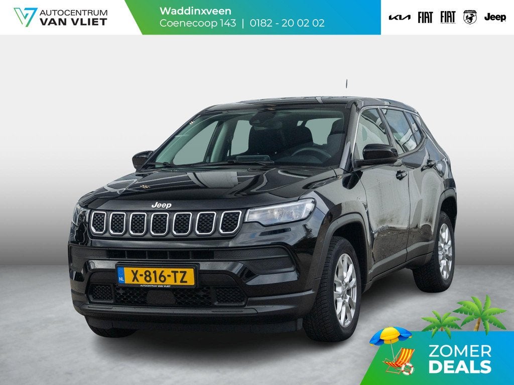 Jeep Compass 1.5T e-Hybrid Longitude | Clima | Cruise | Came, Auto's, Jeep, 12 maanden, Stof, Gebruikt, Euro 6