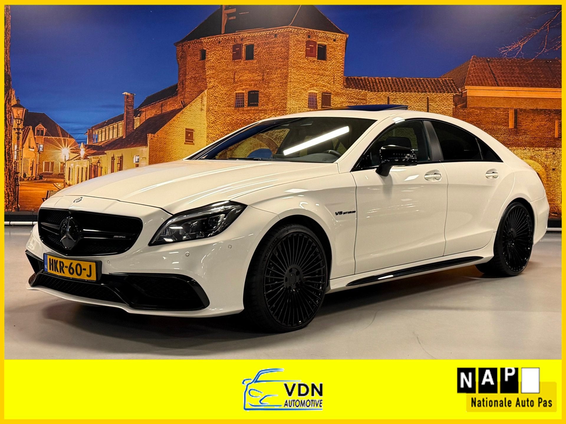Mercedes-Benz CLS-klasse AMG 63 S 4Matic Aut Schuifdak B&O, Auto's, Mercedes-Benz, Automaat, Gebruikt, Parkeerassistent, Wit