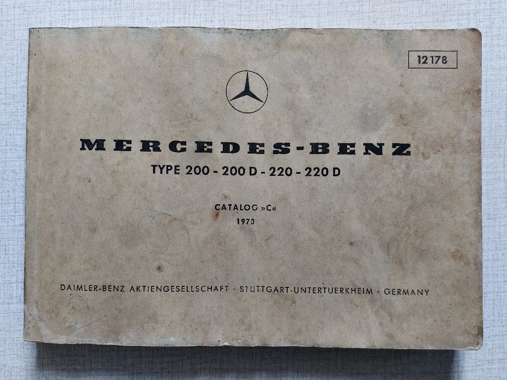 Onderdelen boek MERCEDES-BENZ 200 - 200D - 220 - 220D 1970, Auto diversen, Handleidingen en Instructieboekjes, Ophalen of Verzenden