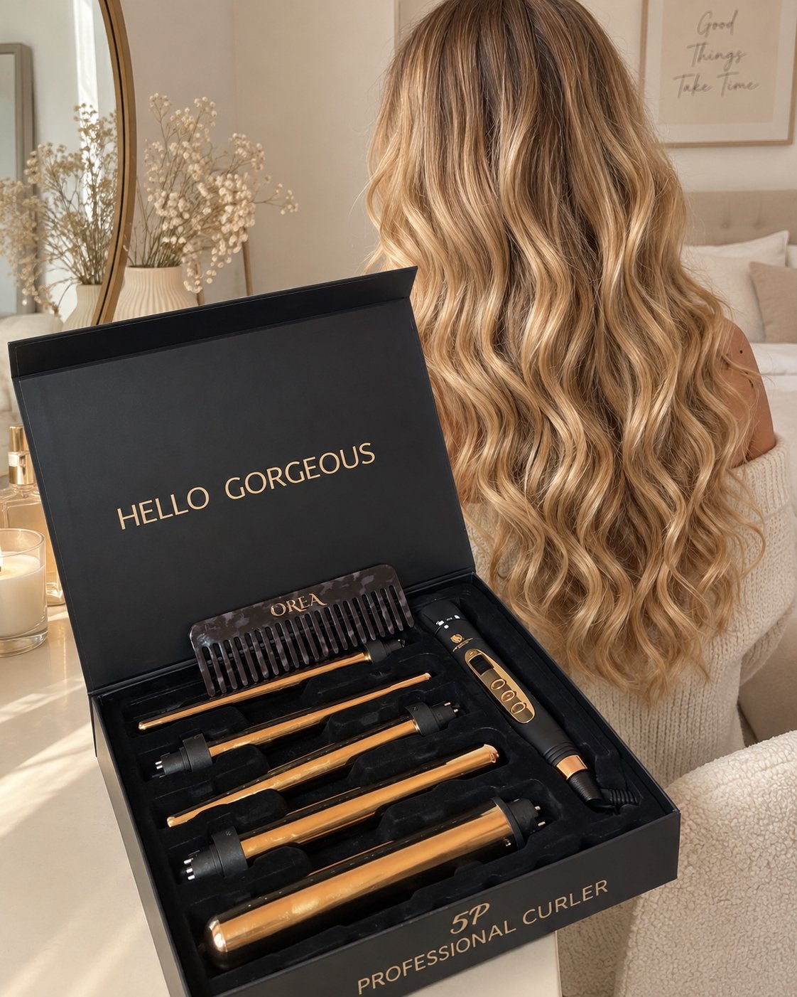 5-delige Professionele Krulset, Ophalen of Verzenden, Nieuw, Haarverzorging