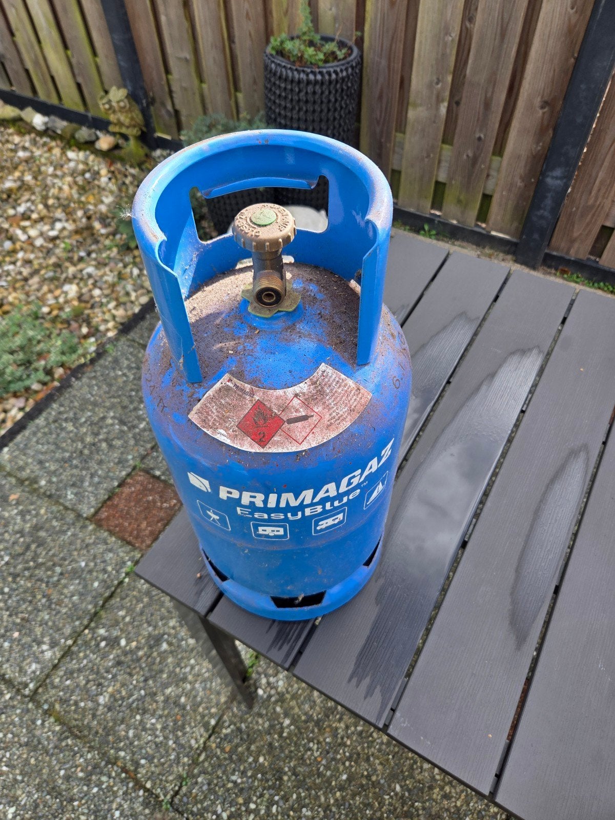 Primagaz EasyBlue gasfles (leeg), Ophalen, Gebruikt