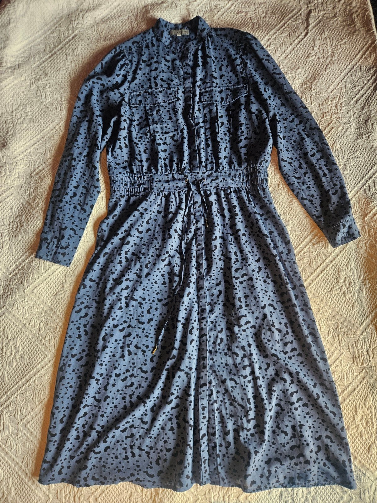 IVY BEAU Amsterdam Jurk met dierenprint Blauw - Maat 38, Kleding | Dames, Maat 38/40 (M), Blauw, Ophalen of Verzenden, Zo goed als nieuw
