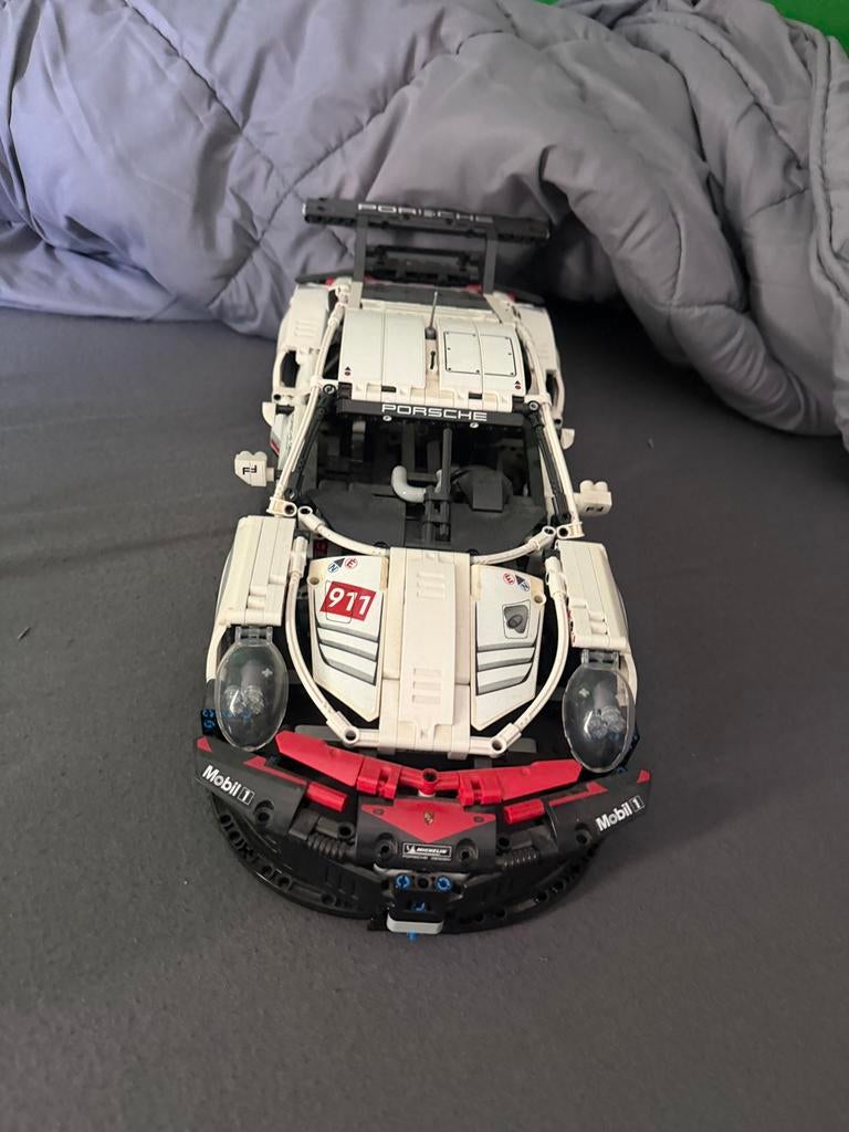 Lego porsche, Ophalen, Benzine, Zo goed als nieuw, Schaal 1:16