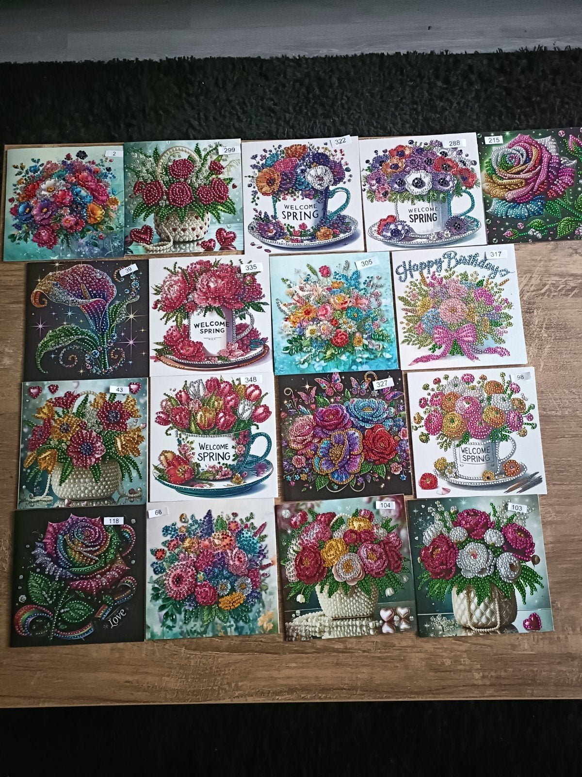 Daimond painting kaarten bloemen, Ophalen of Verzenden, Nieuw, Overige thema's