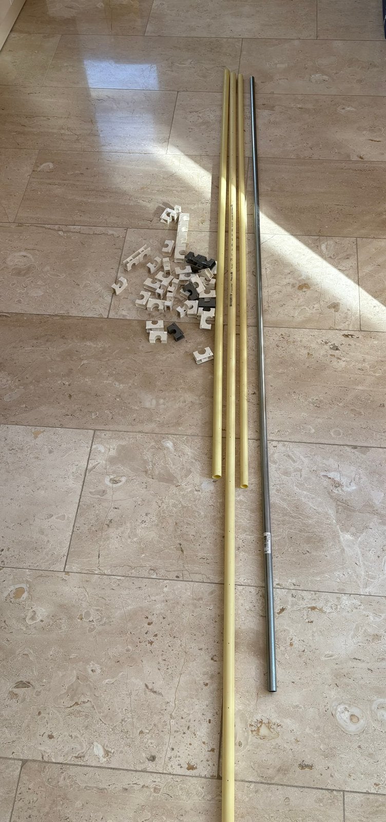 Cv buis 175 cm en pvc buis 2 x 140, 1 x 250 cm en beugels, Ophalen, Pvc, Minder dan 20 mm, 2 tot 4 meter