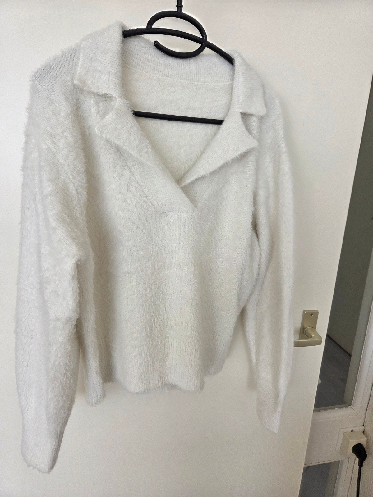 Witte chenille trui - maat S, Kleding | Dames, H&M, Ophalen, Maat 36 (S), Wit