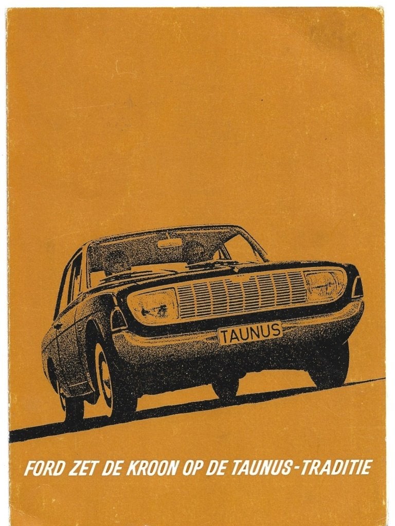 Ford Taunus traditie folder (fd35), Ophalen of Verzenden, Zo goed als nieuw, Ford
