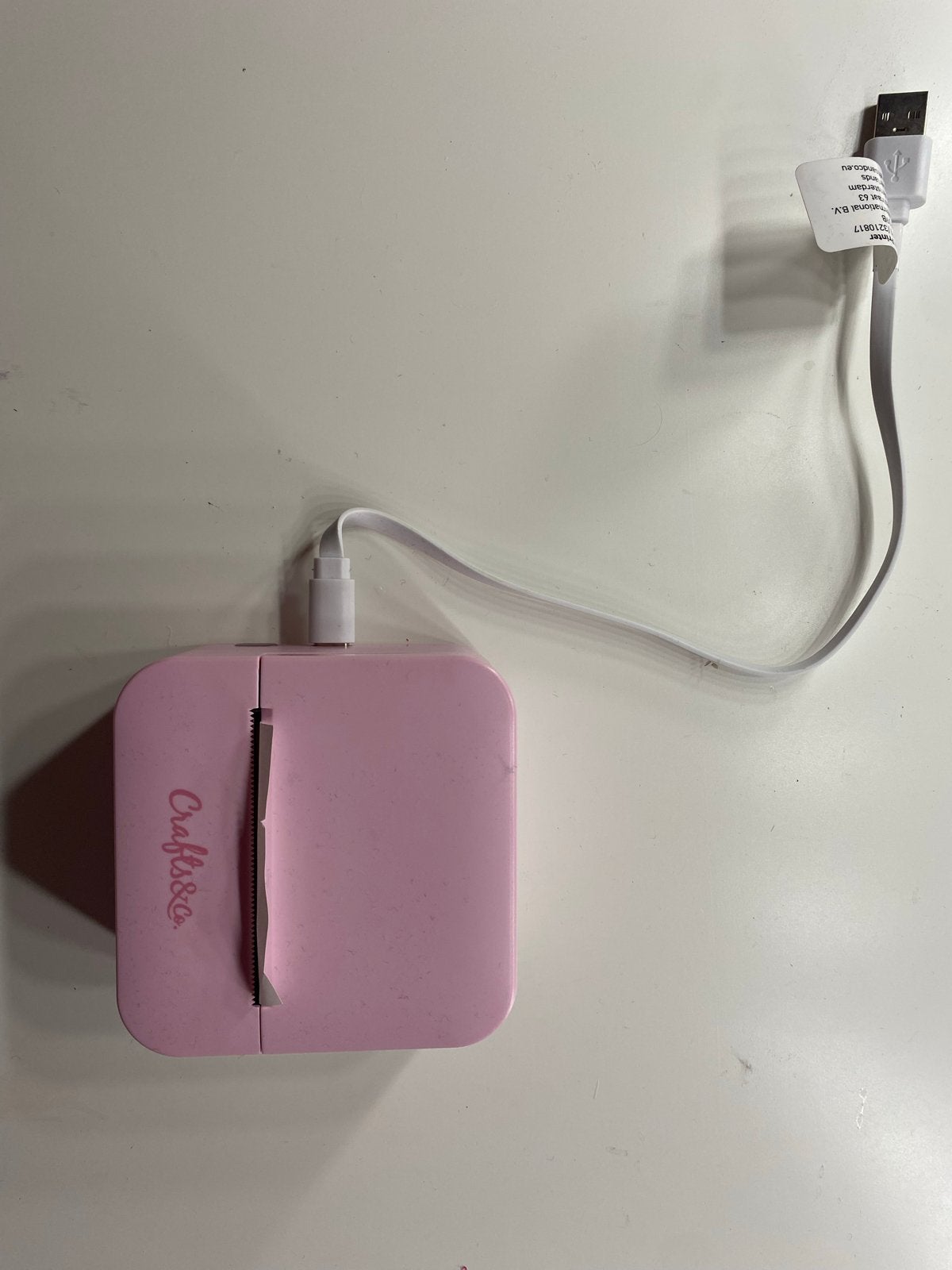 Craft&Co Mini Pocket Printer met extra label stickers, Computers en Software, Zwart-en-wit printen, Printer, Zo goed als nieuw