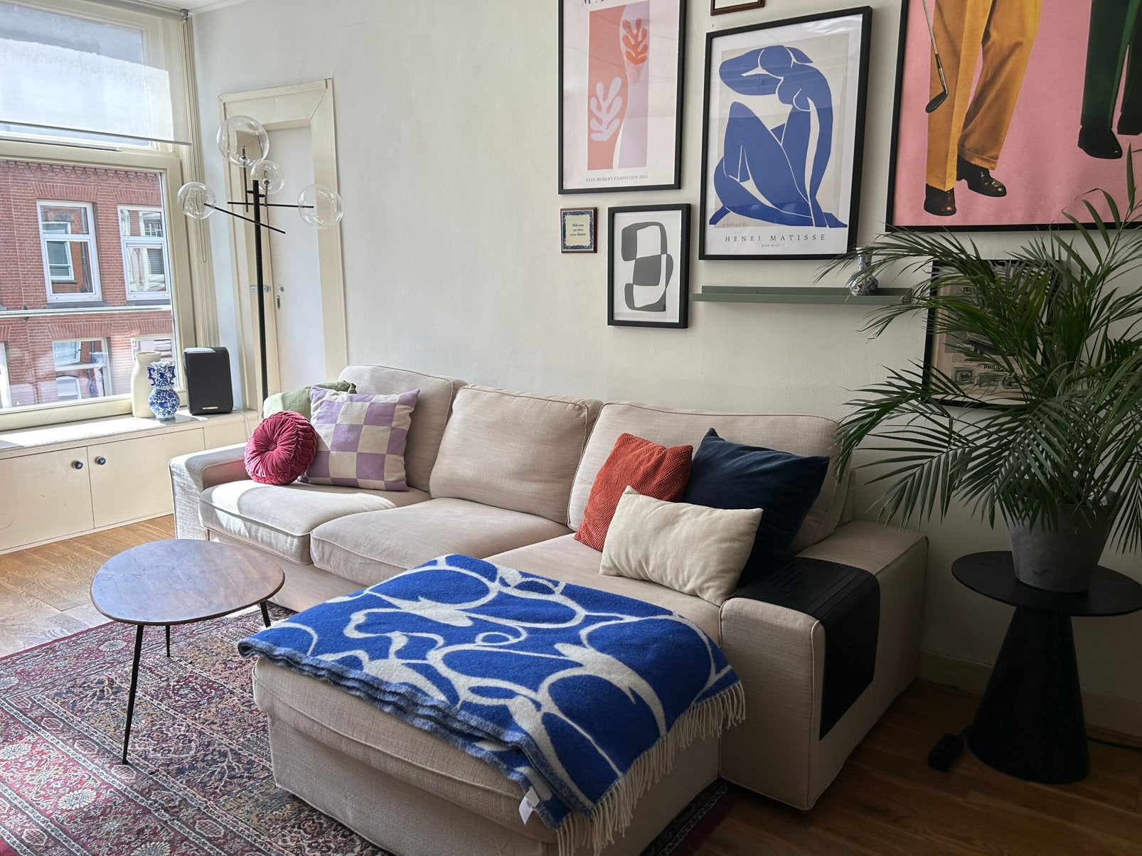 Beige Ikea bank Kivik (moet snel weg), Ophalen, Gebruikt, Vierpersoons of meer