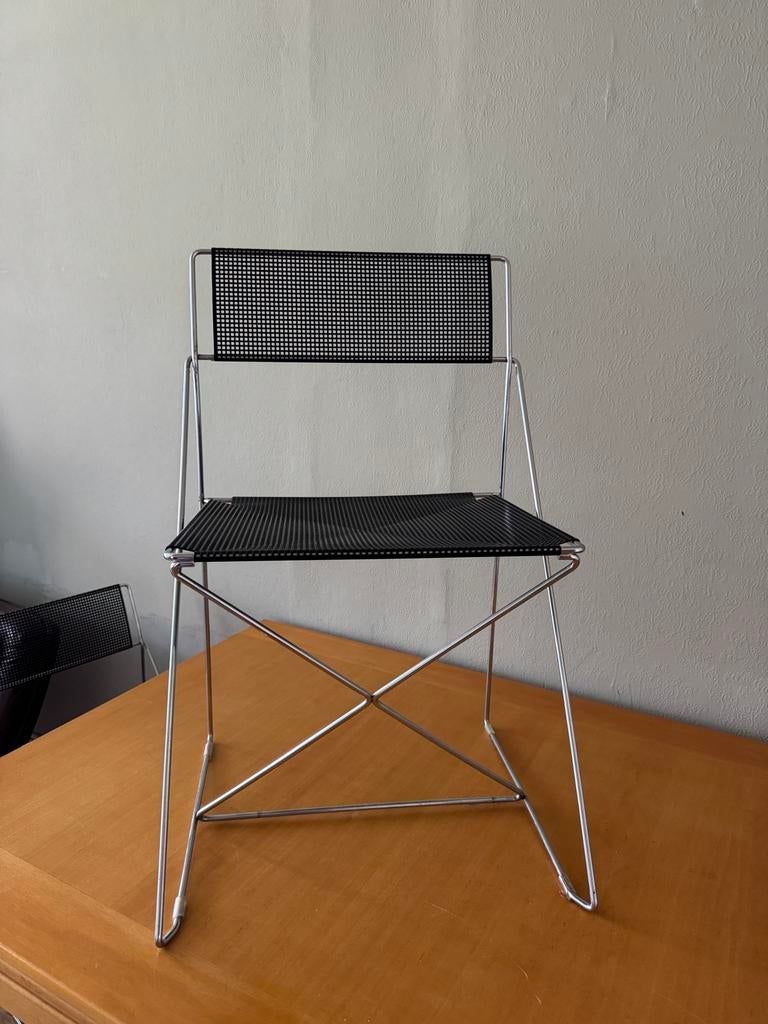 Set van 4 vintage "X-line" stoelen van Niels Jørgen Haugesen, Ophalen