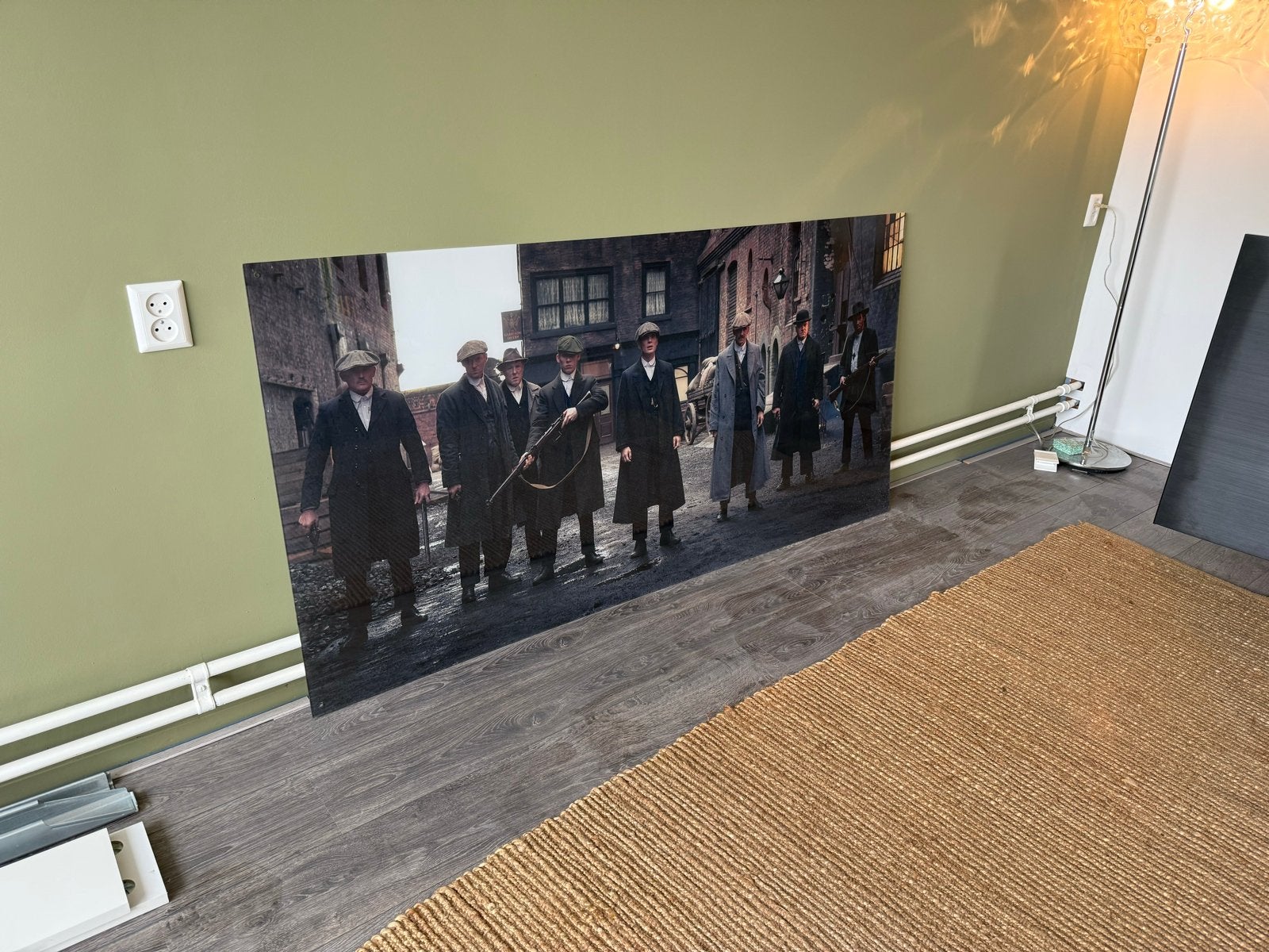 Grote Peaky Blinders foto plexi-glas Schilderij, Ophalen, Zo goed als nieuw, Schilderij, 100 tot 125 cm