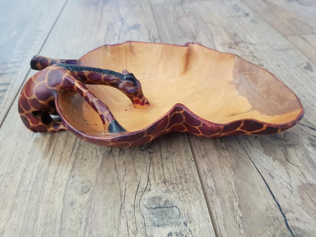 Schaal / design opject / giraf, Ophalen of Verzenden, Hout, Overige typen, Zoogdier