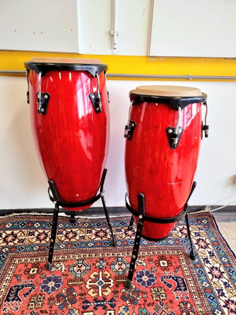 Set of Conga Drum -Set van 2  conga's drummet standaards, Muziek en Instrumenten, Percussie, Trommel, Ophalen
