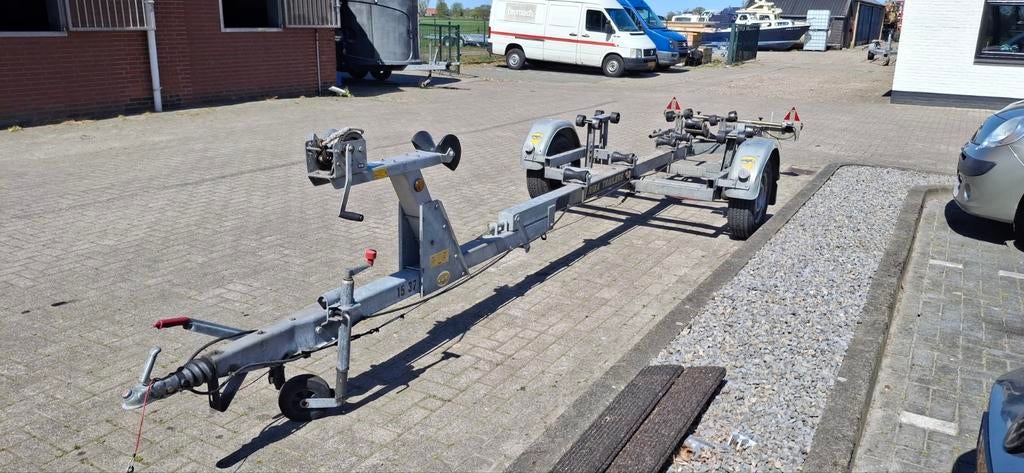 Riba kantel trailer met geldig kenteken, Watersport en Boten, Ophalen, Minder dan 1500 kg, Gebruikt, 6 tot 9 meter