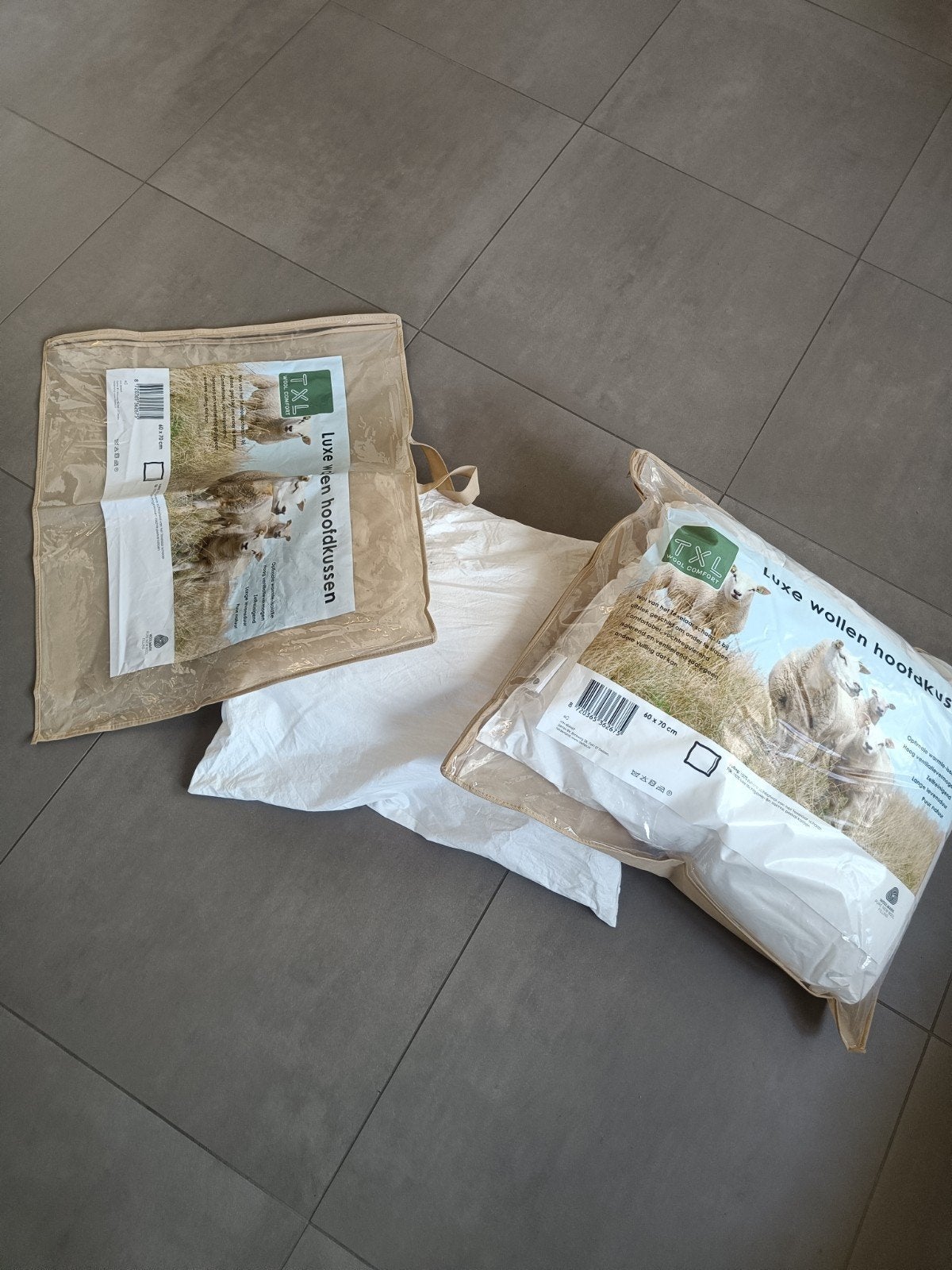 Kussens  2x  100% natuurlijk, Eenpersoons, Wit, Nieuw, Ophalen of Verzenden