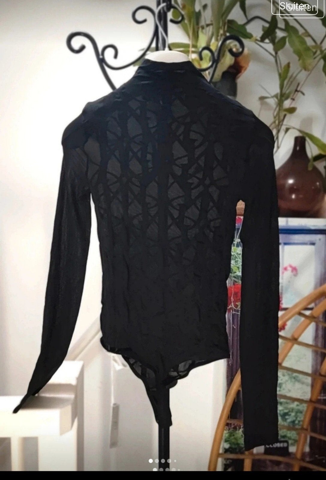 Wolford W Lace String Body Zwart Maat M en S, Wolford, Ophalen of Verzenden, Zwart, Body of Korset