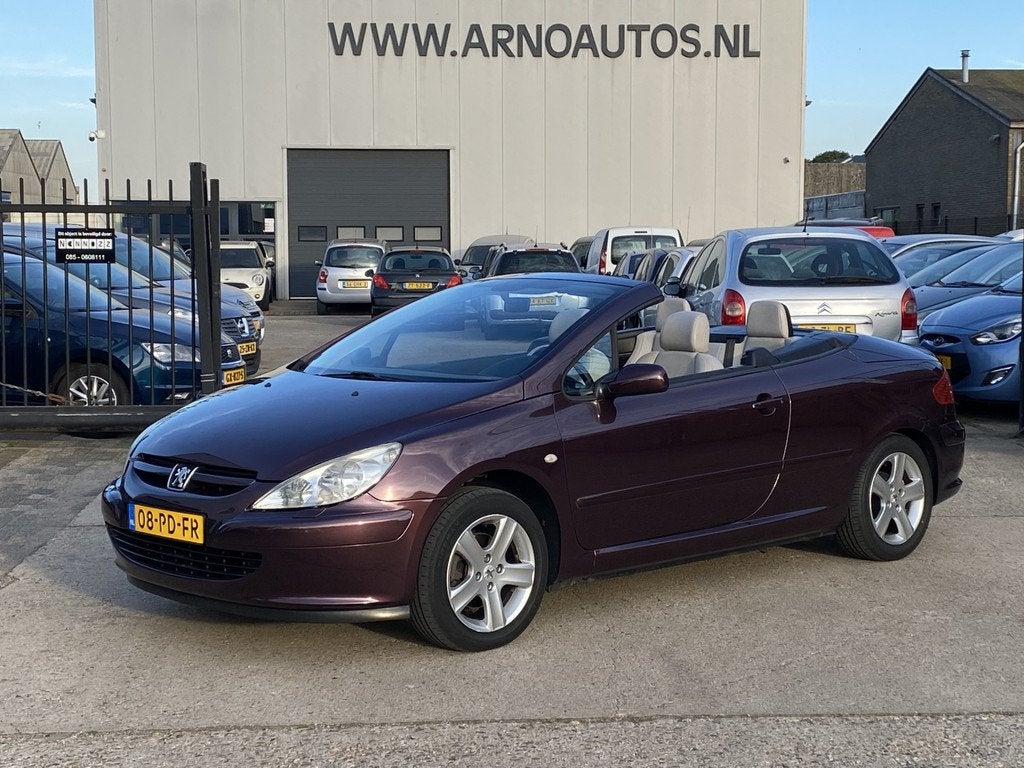 Peugeot 307 CC 2.0-16V 136 PK, AIRCO(CLIMA), CRUISE CONTROL,, Voorwielaandrijving, Gebruikt, Beige, Cabriolet