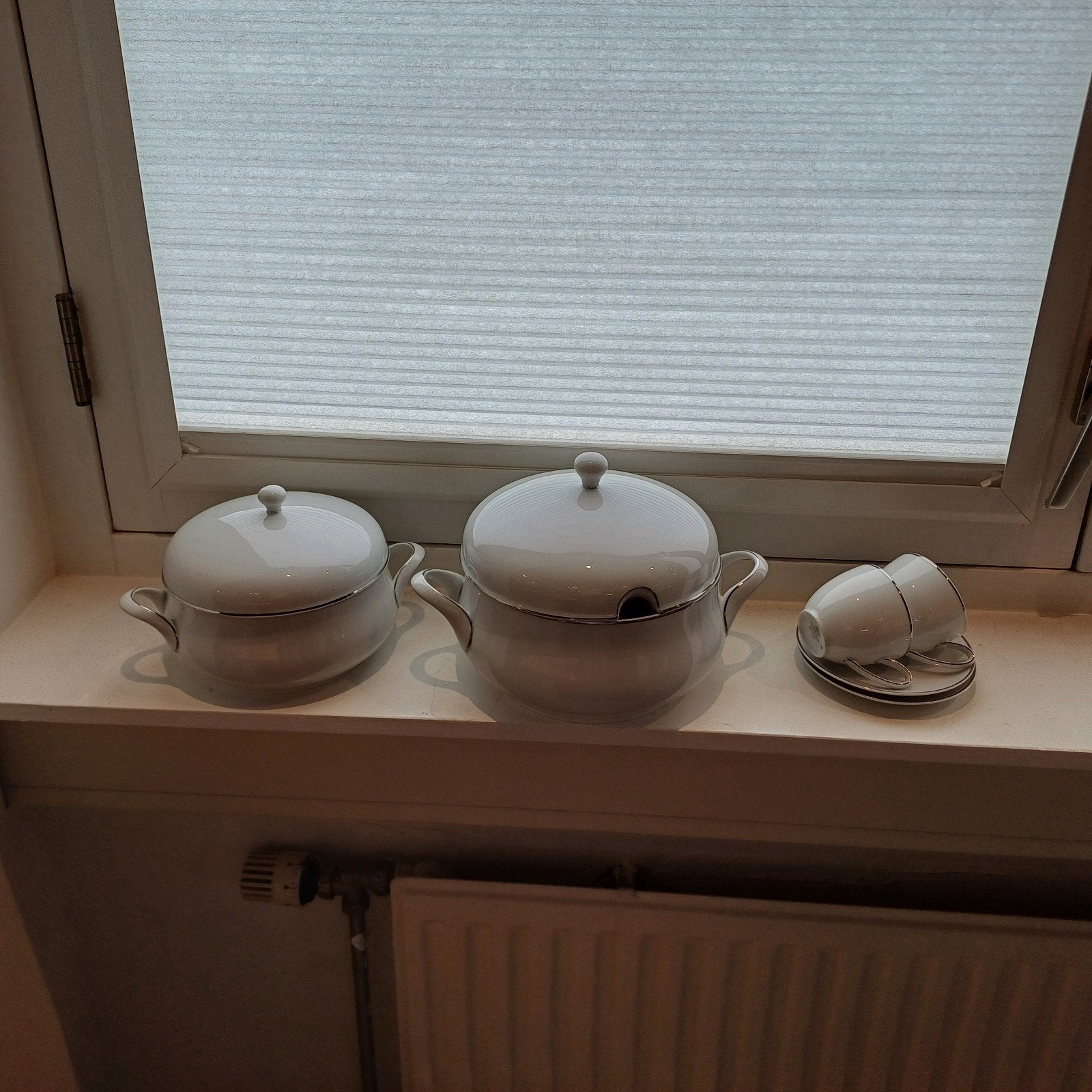 Hutschenreuther servies Olivia Wit Zilver, Ophalen of Verzenden
