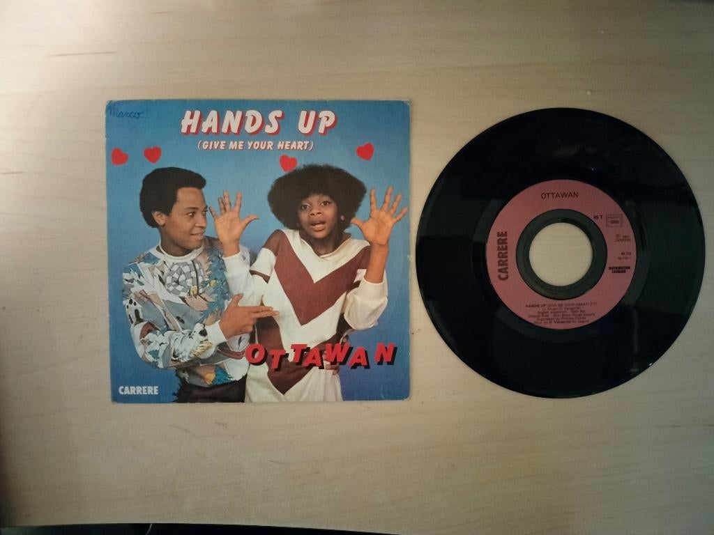 Ottawan - Hands up (Give me your heart) / (Instrumental), Cd's en Dvd's, Vinyl Singles, Gebruikt, 7 inch, Single, Ophalen of Verzenden