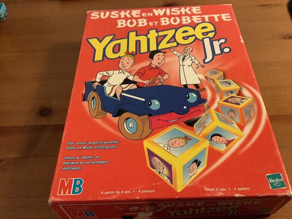 Suske en Wiske Yathzee jr. Hasbro. 2001, Een of twee spelers, Ophalen of Verzenden, Gebruikt, Hasbro