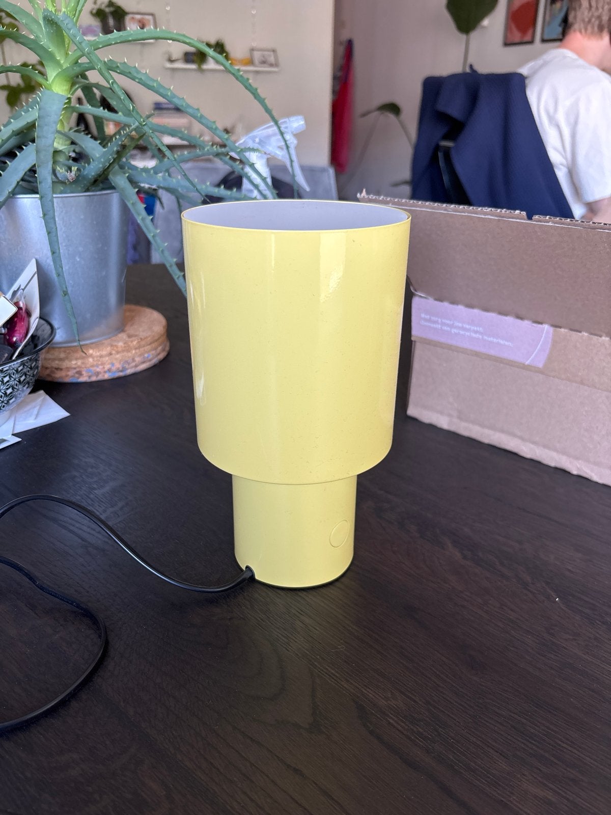 Ikea tafellamp - Boterkleurig, Ophalen of Verzenden, Geel, IKEA, Met schakelaar