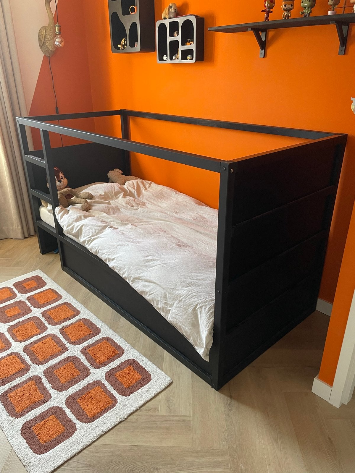 IKEA Kura bed (zwart) exclusief matras, Kinderen en Baby's, Kinderkamer | Bedden, Ophalen, 85 tot 100 cm, Gebruikt, Hoogslaper of Stapelbed