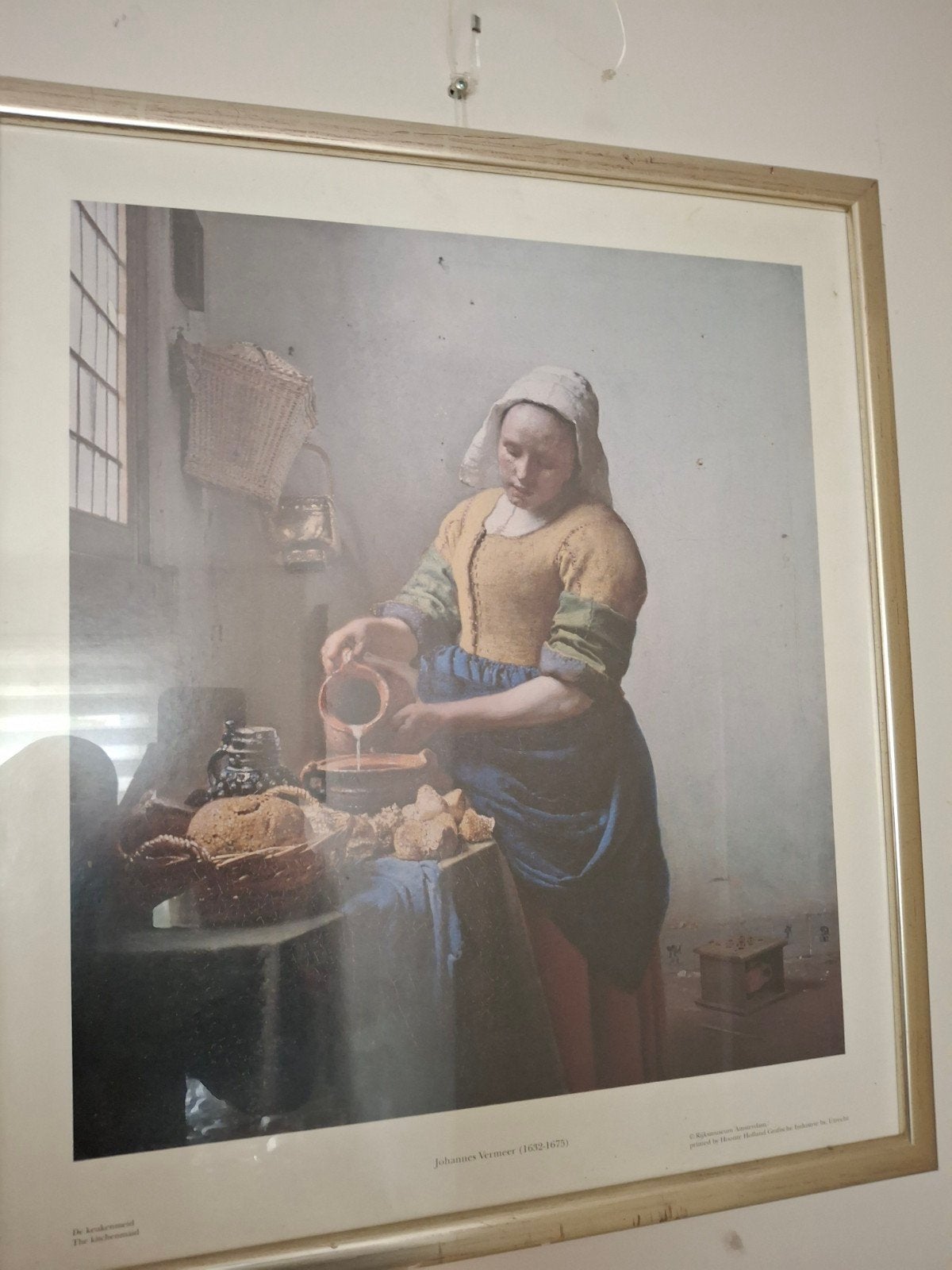 De Melkmeid van Johannes Vermeer (Reproductie), Antiek en Kunst, Ophalen of Verzenden