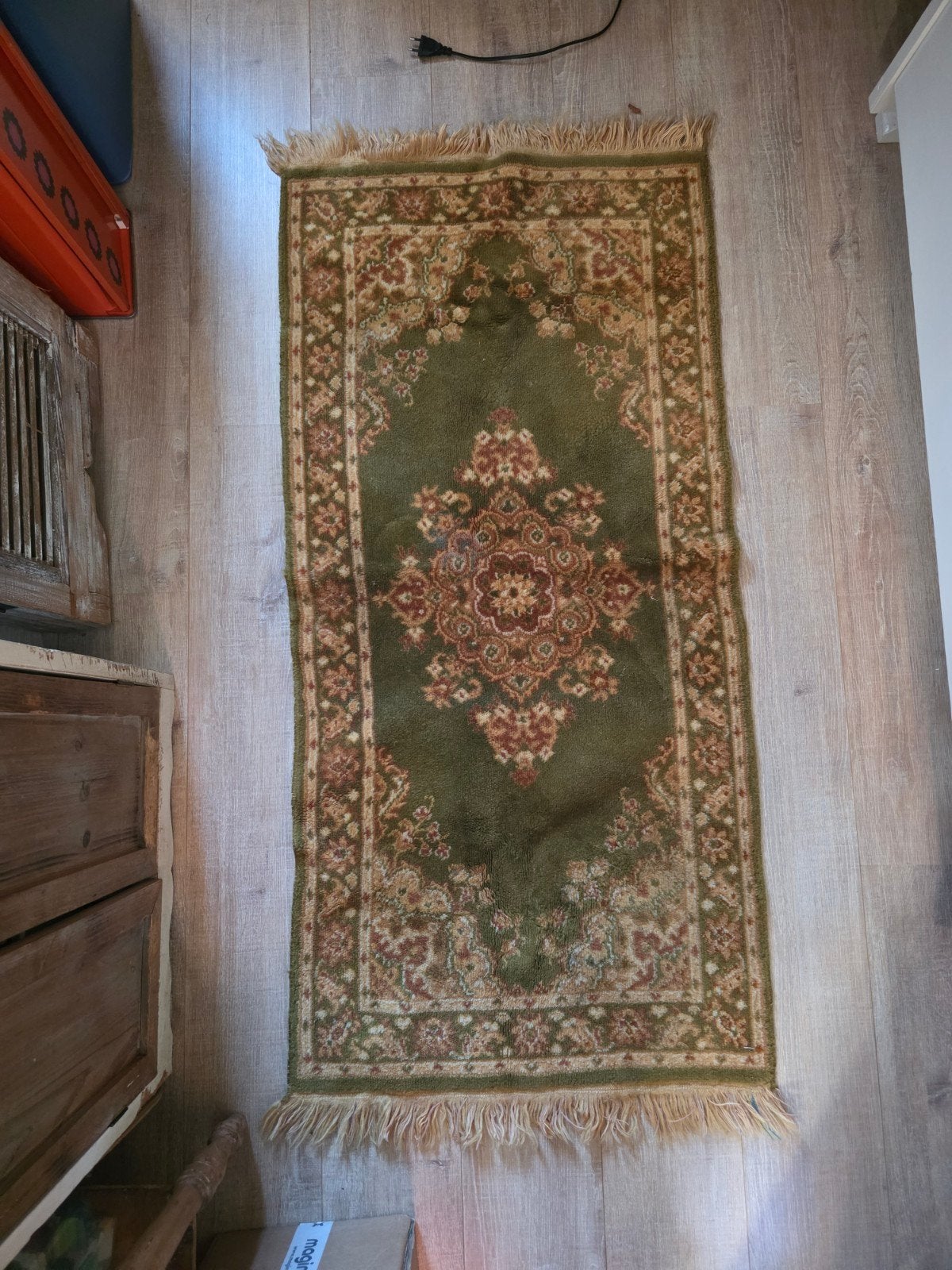 Leuk vintage tapijt / vloerkleed, Ophalen of Verzenden, Rechthoekig, 100 tot 150 cm, 50 tot 100 cm
