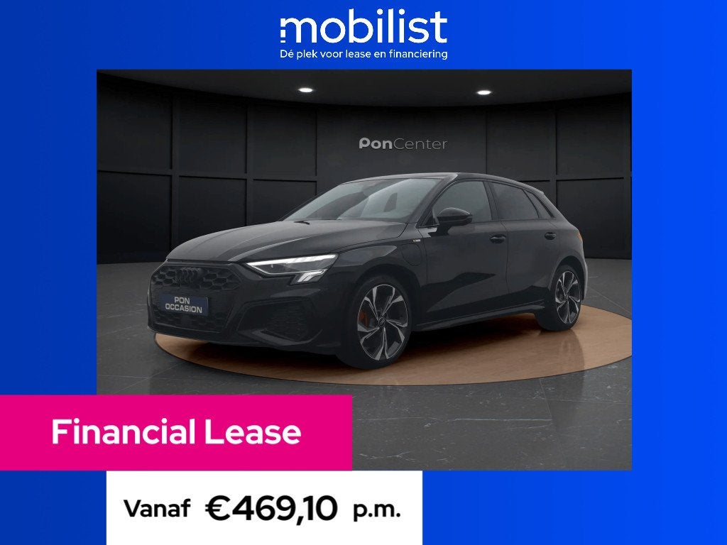 Audi A3 Sportback 45 TFSI e S edition Competition (bj 2024), Automaat, Automatische klimaatregeling, Gebruikt, Zwart