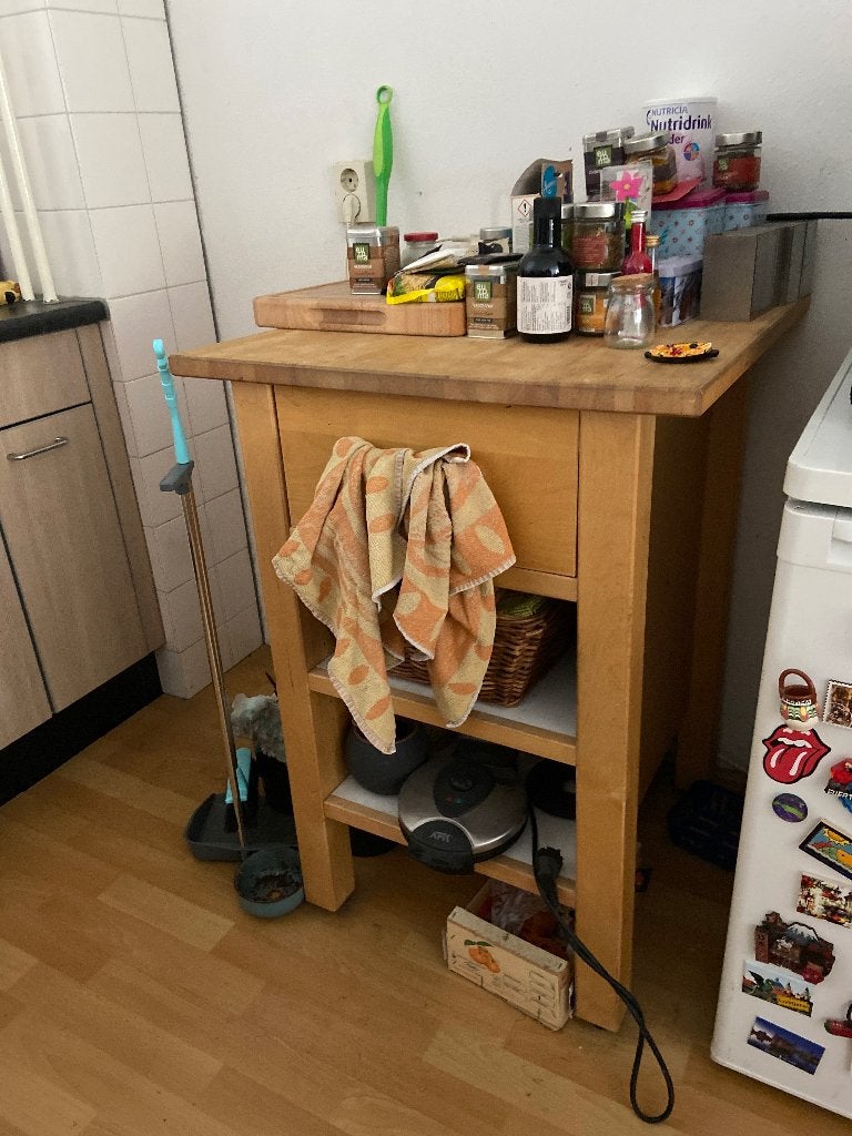 Bijzettafel, Minder dan 55 cm, Gebruikt, Rond, Ophalen