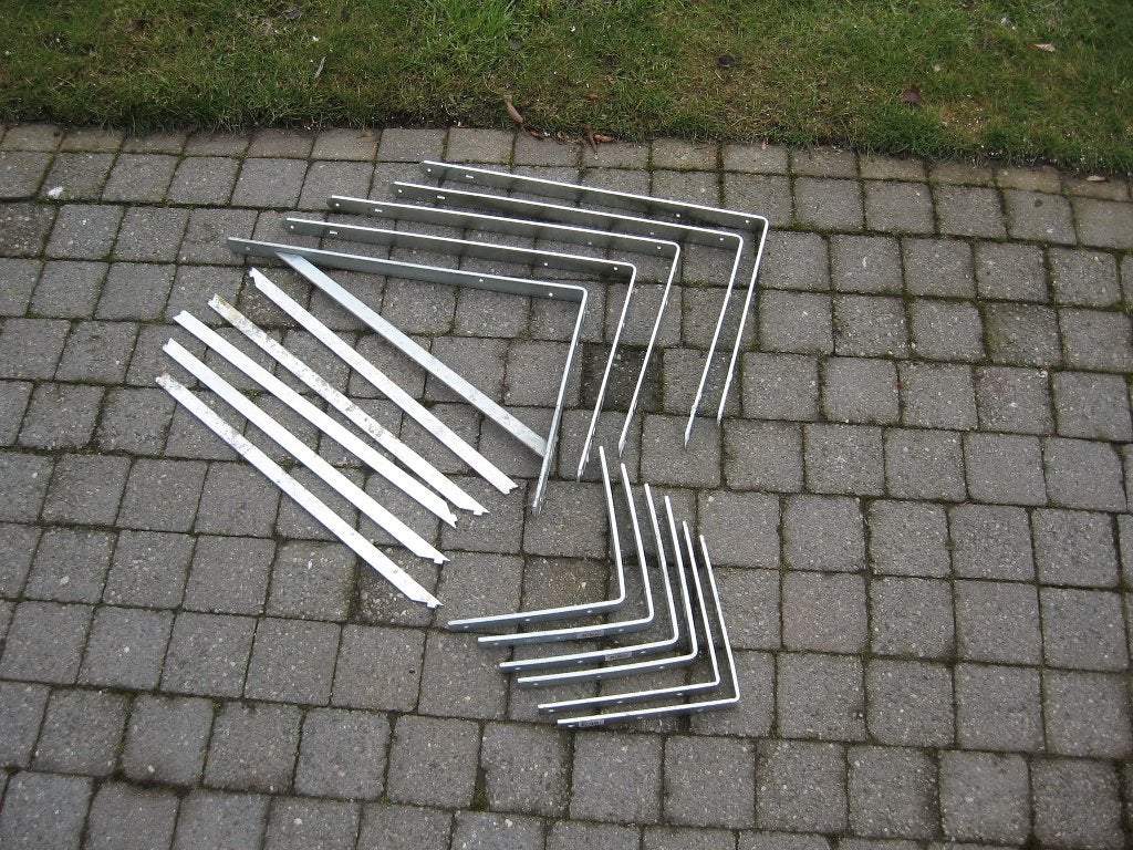 5 Hoeksteunen 6 drempelhoeken verzinkt samen €25,00., Ophalen of Verzenden, Zo goed als nieuw