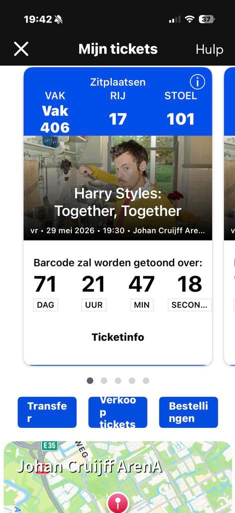 29 mei - 4 kaarten Harry Styles en P1 kaart, Drie personen of meer, Mei