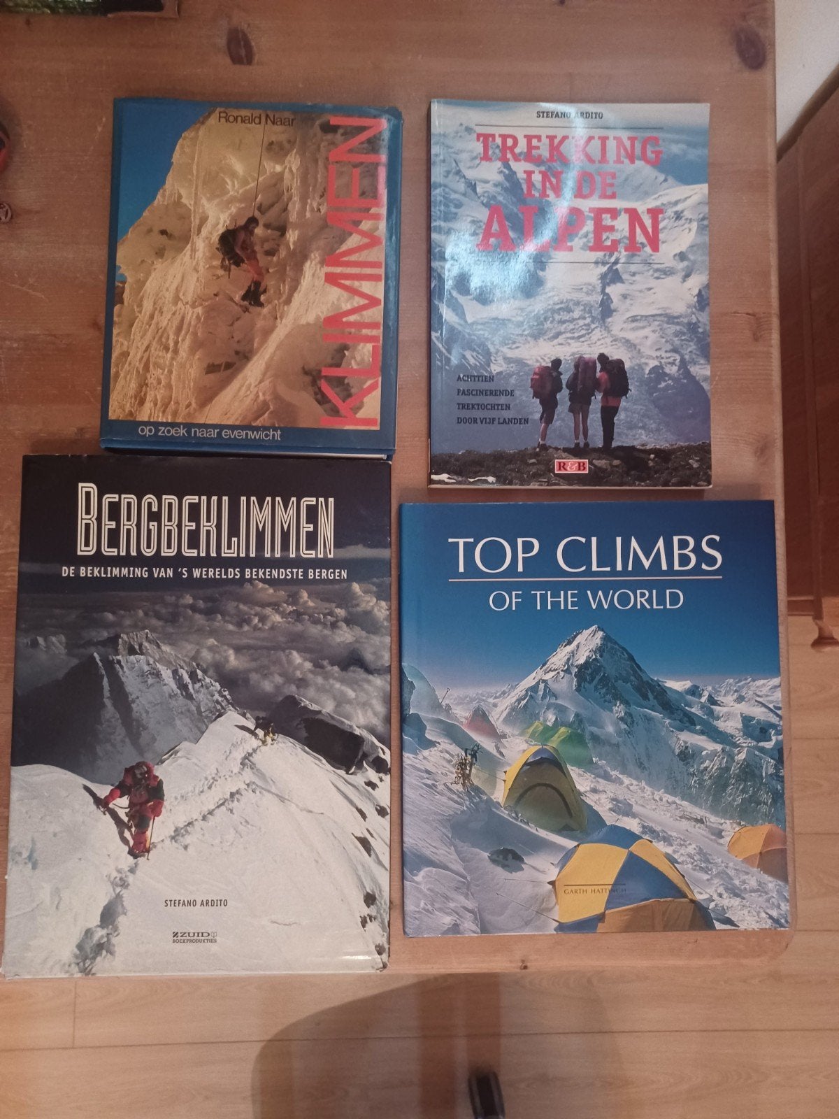 4 boeken over bergsport: Klimmen, Trekking, Bergbeklimmen, Ophalen of Verzenden