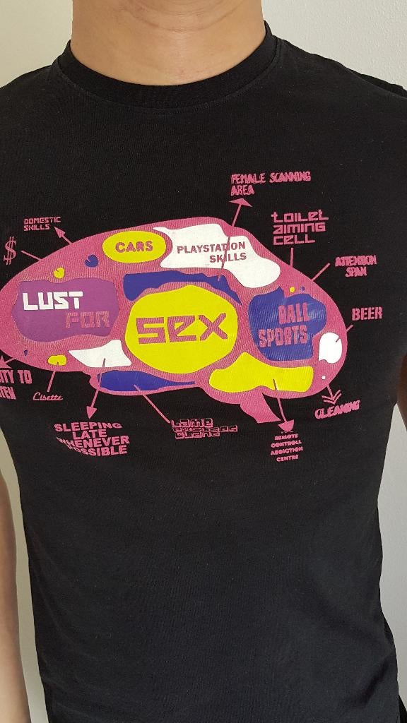 leuk shirt medium, Ophalen of Verzenden, Zo goed als nieuw, Maat 48/50 (M), Zwart