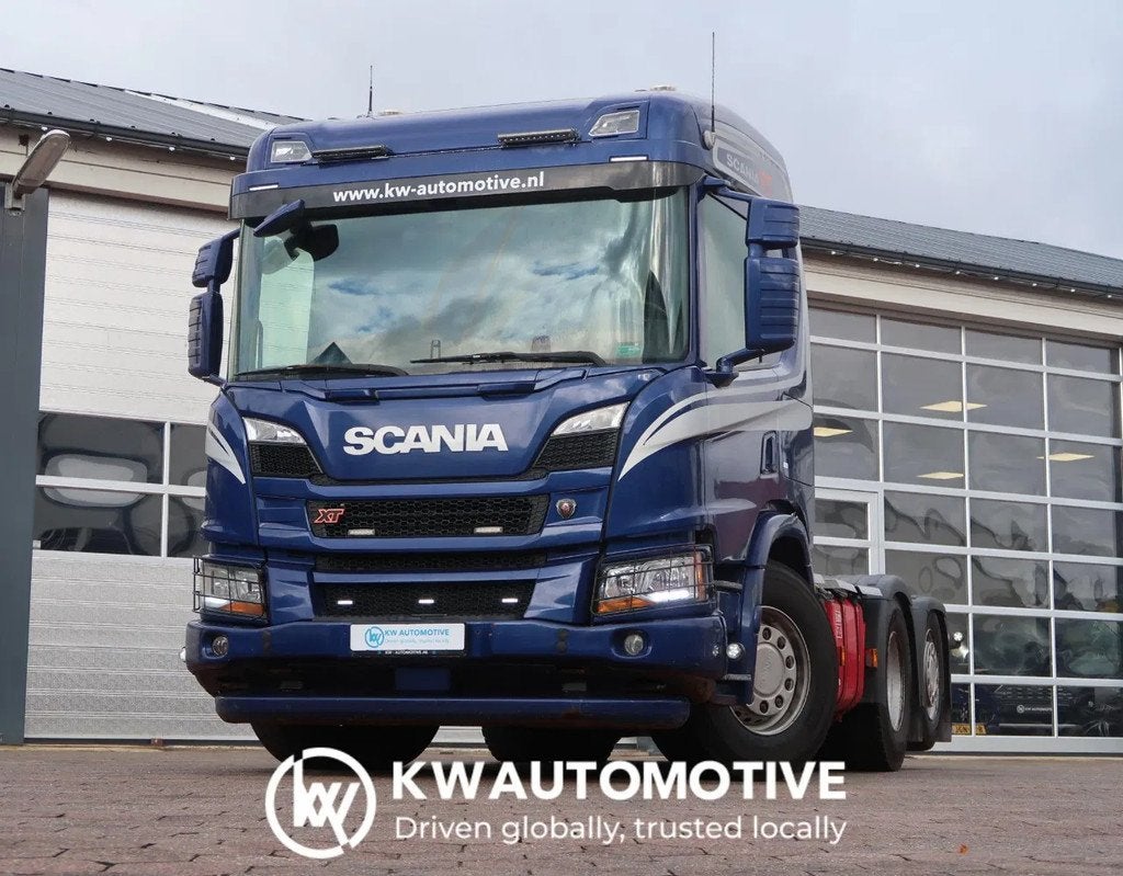 Scania P500 6x2/ FULL AIR/ HYDRAULIC/ LEATHER/ 2.950 WB/ DIF, Auto's, Automaat, Euro 6, Scania, Blauw