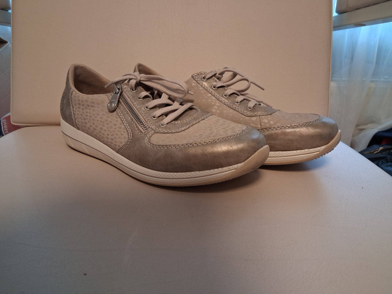 RIEKER SNEAKERS GRIJS 42 EXTRA WIJDTE, Ophalen of Verzenden, Grijs, Rieker, Sneakers of Gympen