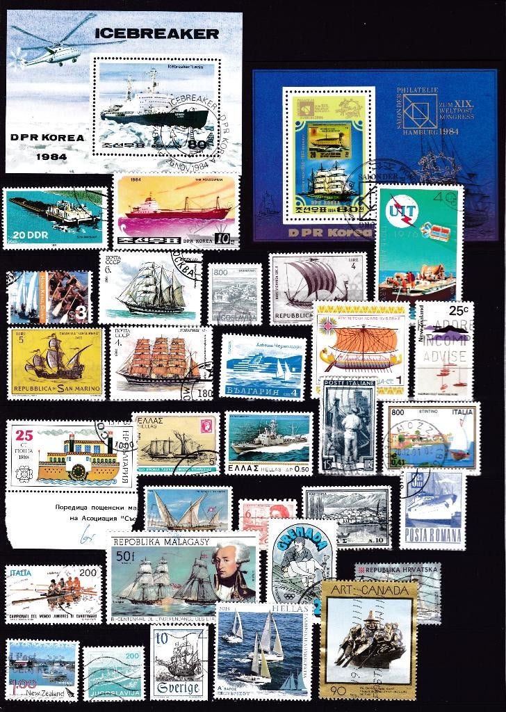 7879) ca 30x schepen, boten, roeien ed, Ophalen of Verzenden, Overige thema's