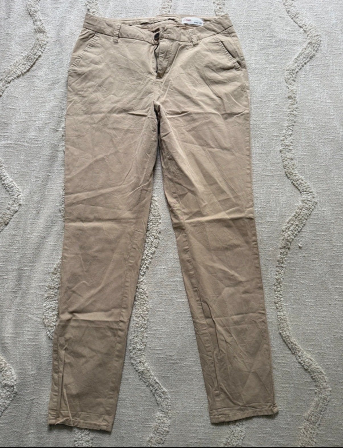 S.Oliver Chino Broek - Beige - W40/L32 - Zo goed als nieuw, Ophalen, Zo goed als nieuw, Overige maten, Beige