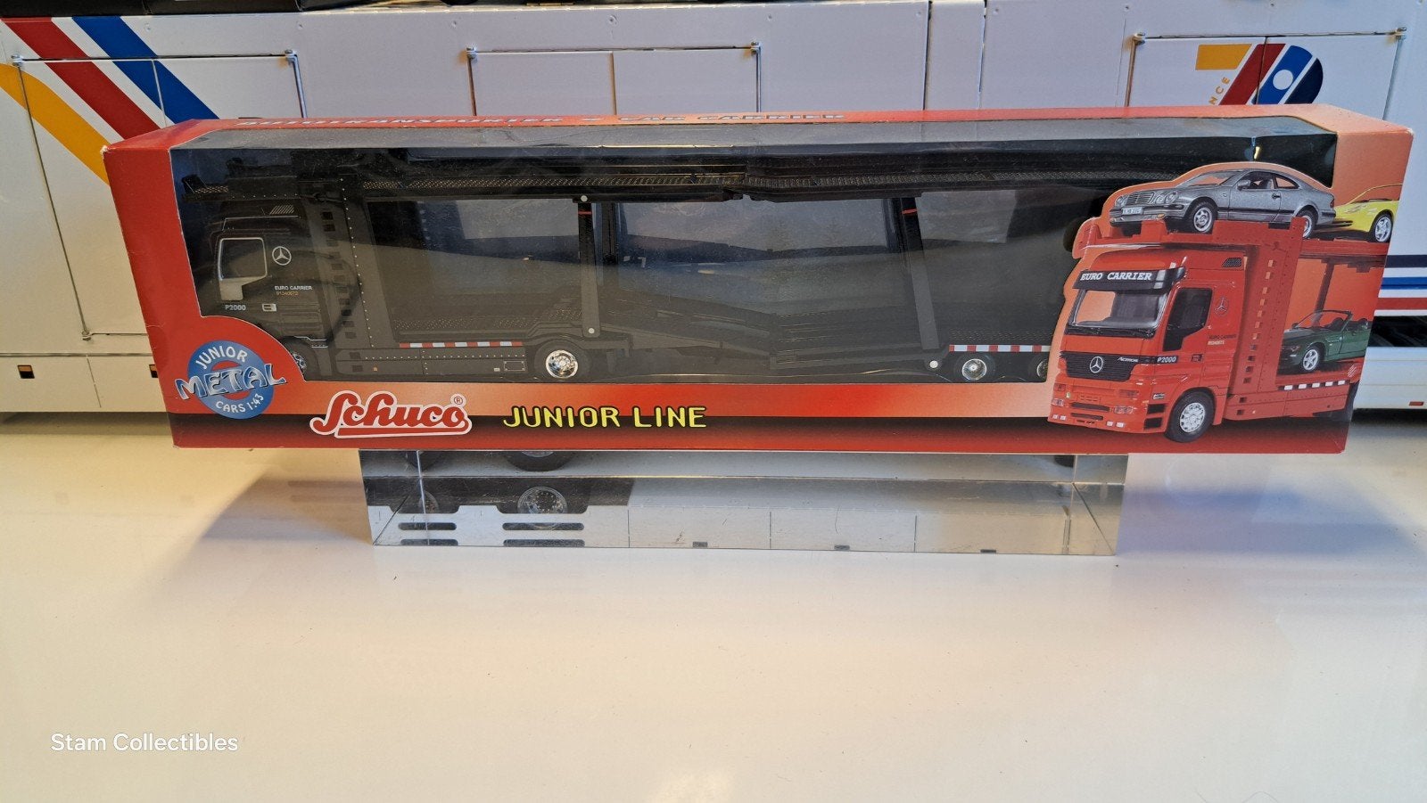 Schuco Junior Line Mercedes-Benz Actros Autotransporter, Auto, Ophalen of Verzenden, Zo goed als nieuw, Schuco