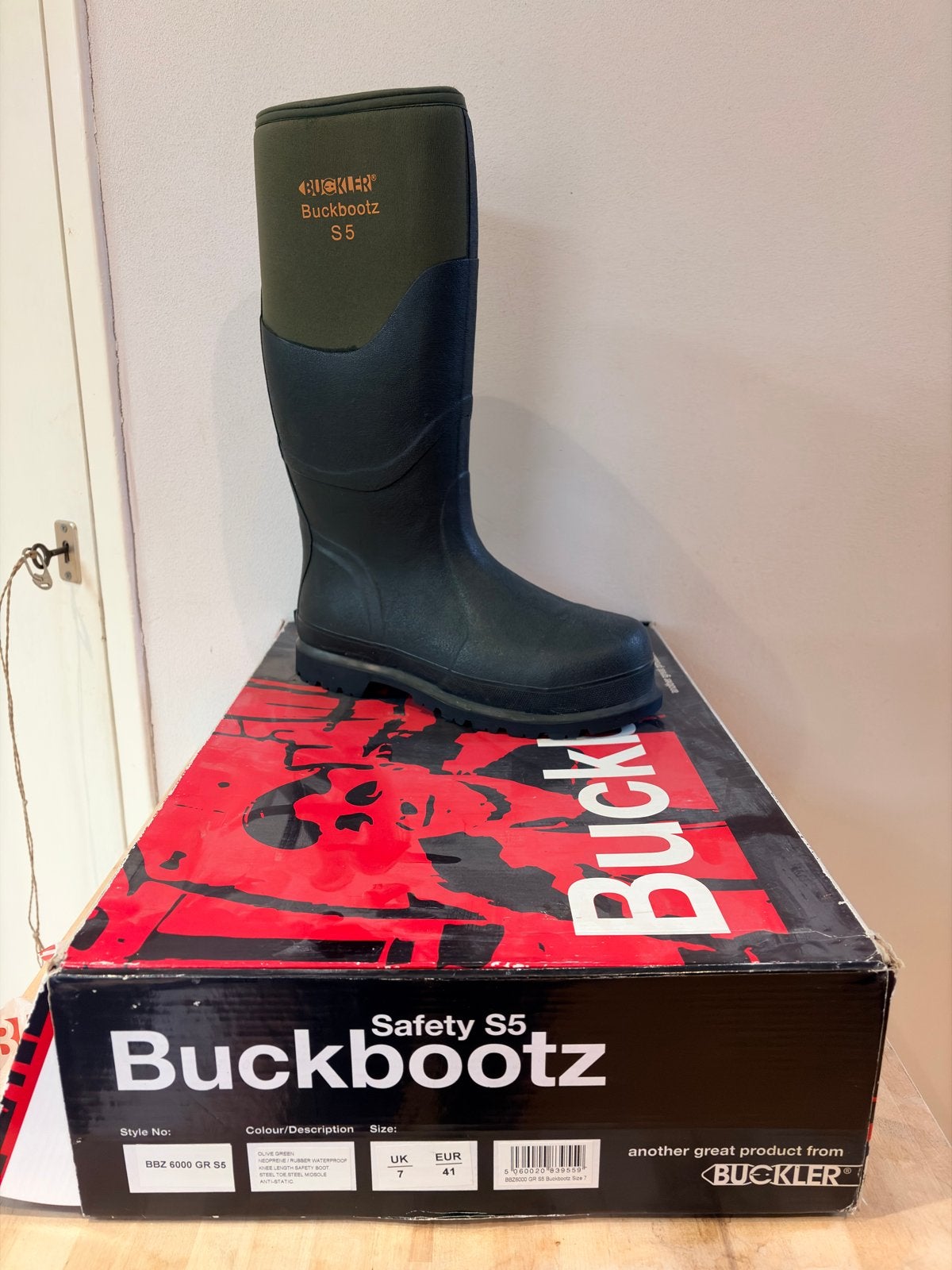 Buckbootz S5 Veiligheidslaarzen - Maat 41, Ophalen of Verzenden, Nieuw, Zwart, Werkschoenen