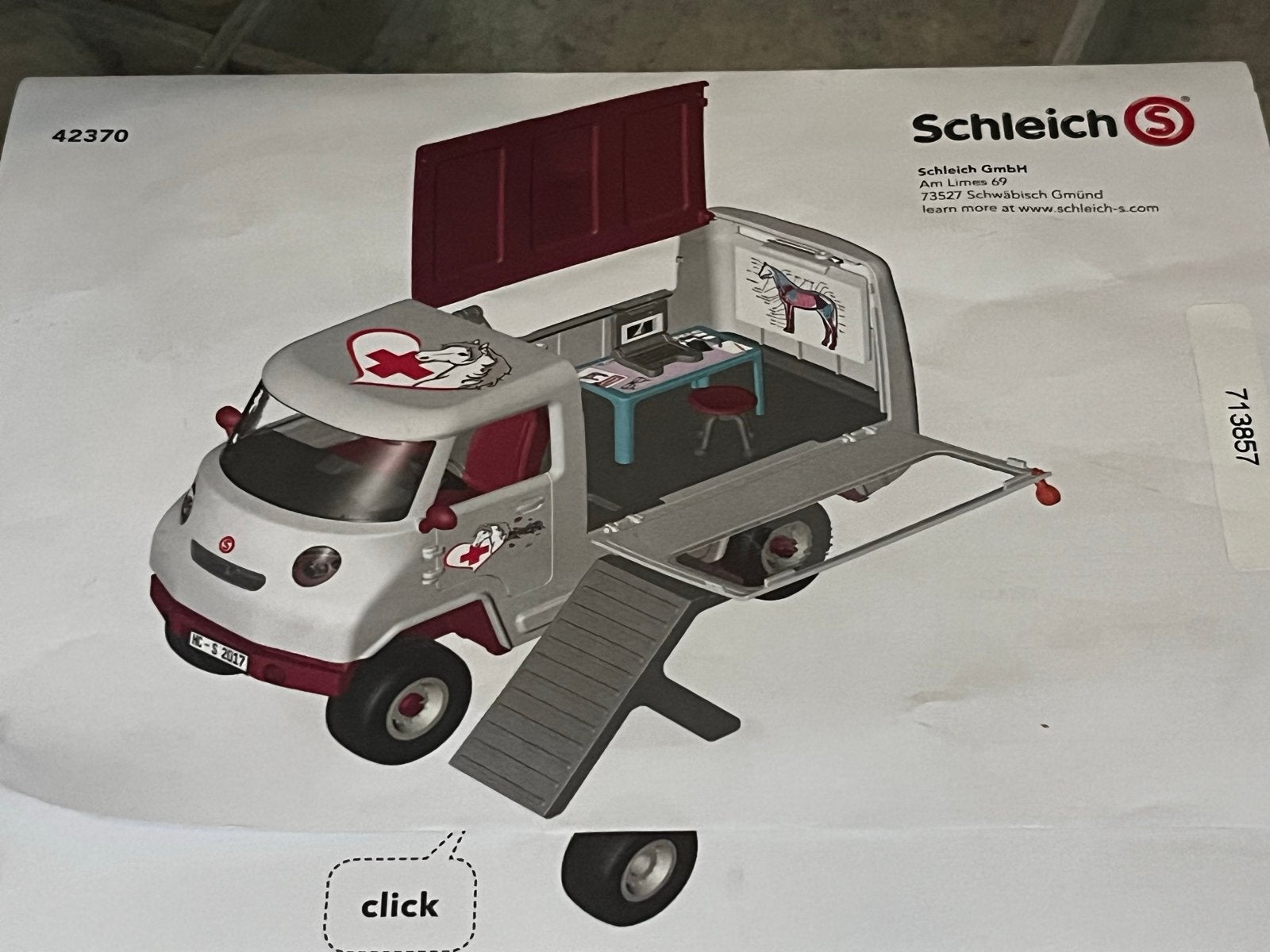 Schleich Dierenarts Praktijkwagen met Paard, Ophalen of Verzenden, Zo goed als nieuw