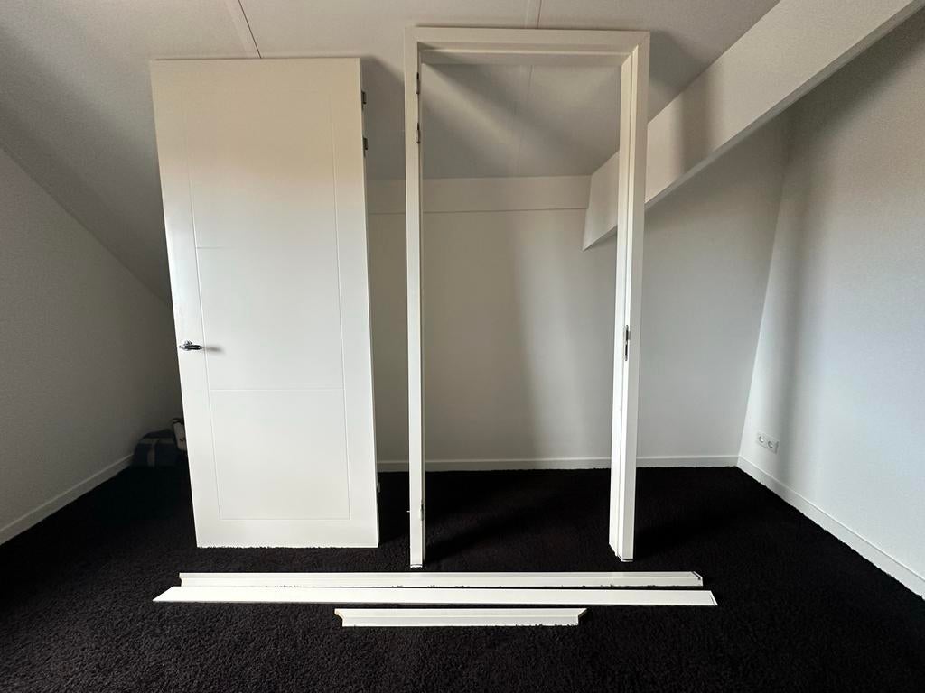 Svedex binnendeur met kozijn, Ophalen, Gebruikt, 80 tot 100 cm, 215 cm of meer