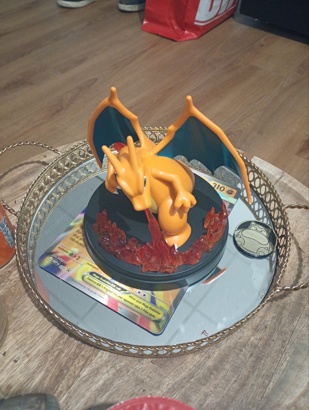Charizard Pokémon Figuur met Vuur Effect, Ophalen of Verzenden, Zo goed als nieuw