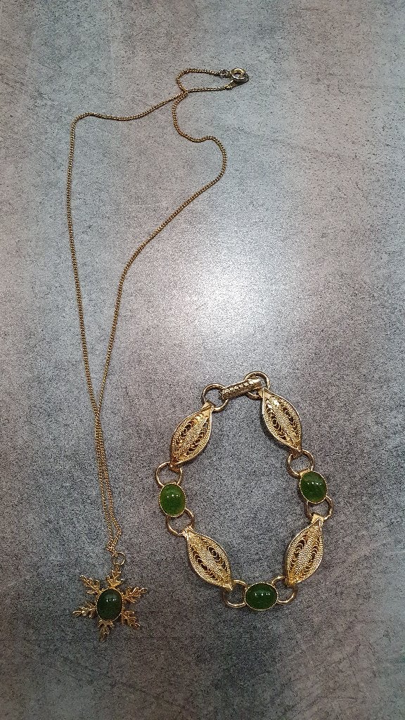 sieraden ketting met armband, Ophalen of Verzenden, Zo goed als nieuw, Overige materialen