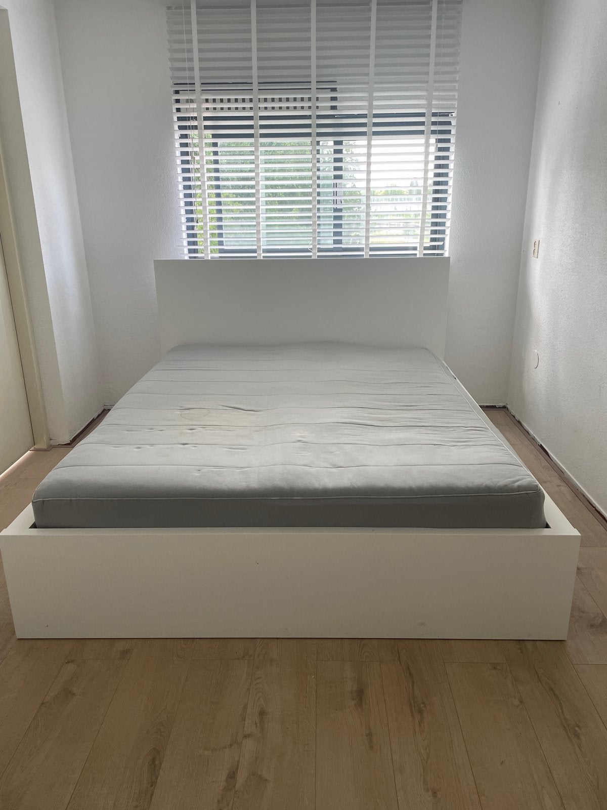 IKEA MALM Bedonderstel hoog wit 140x200 cm, Ophalen, Gebruikt, Wit, 140 cm