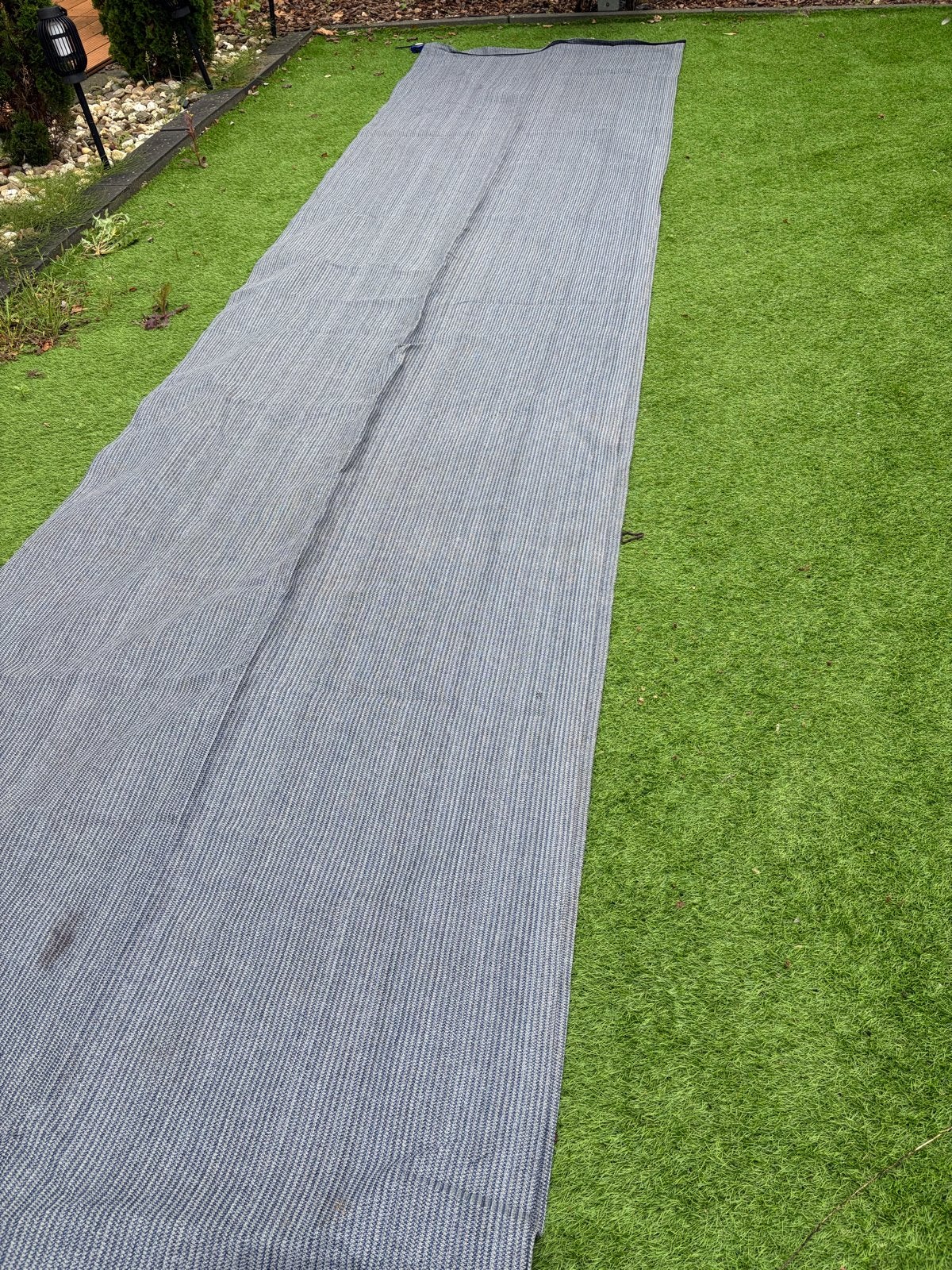 Grijs tenttapijt 500x240cm, Ophalen, Gebruikt