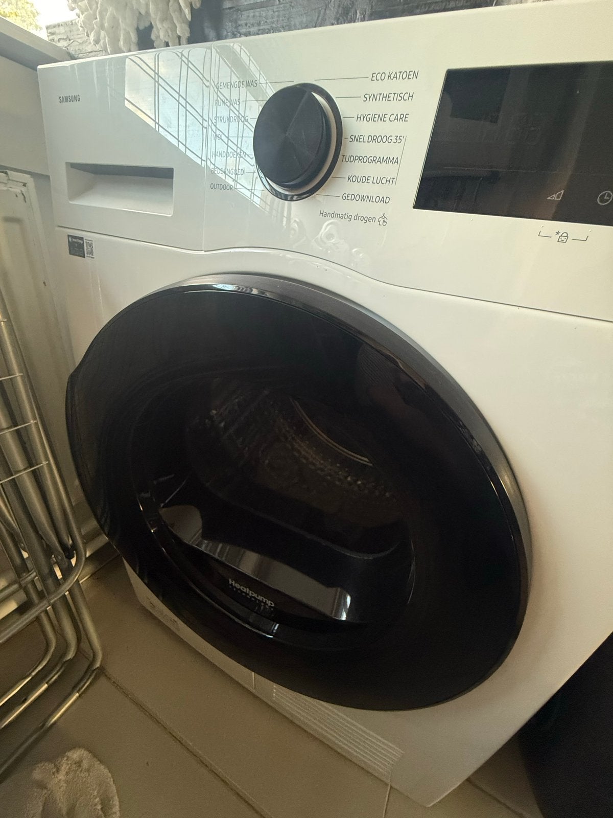 Samsung Warmtepompdroger 9kg, Witgoed en Apparatuur, Wasdrogers, Ophalen, 8 tot 10 kg, Zo goed als nieuw, 85 tot 90 cm